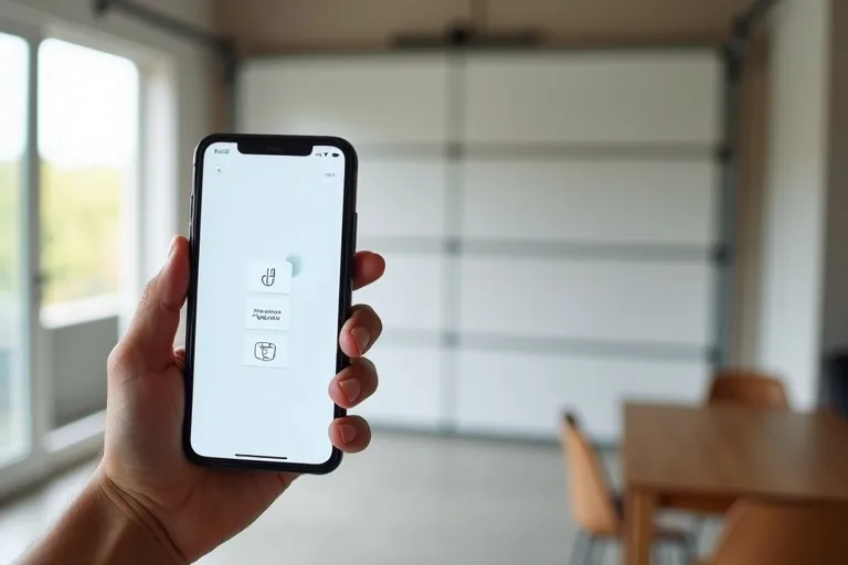 Smartphone garage door app control